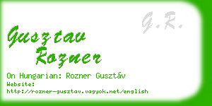 gusztav rozner business card