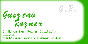 gusztav rozner business card